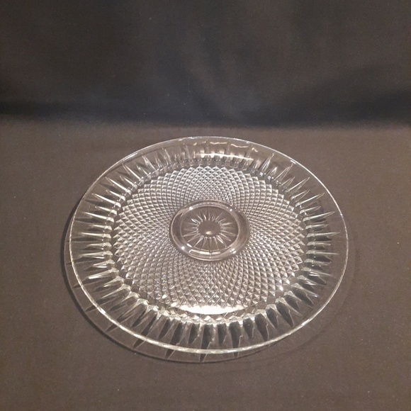 Durand International Luminarc Diamant 2-Piece Glass Snack Set Platter Bowl - Picture 4 of 11